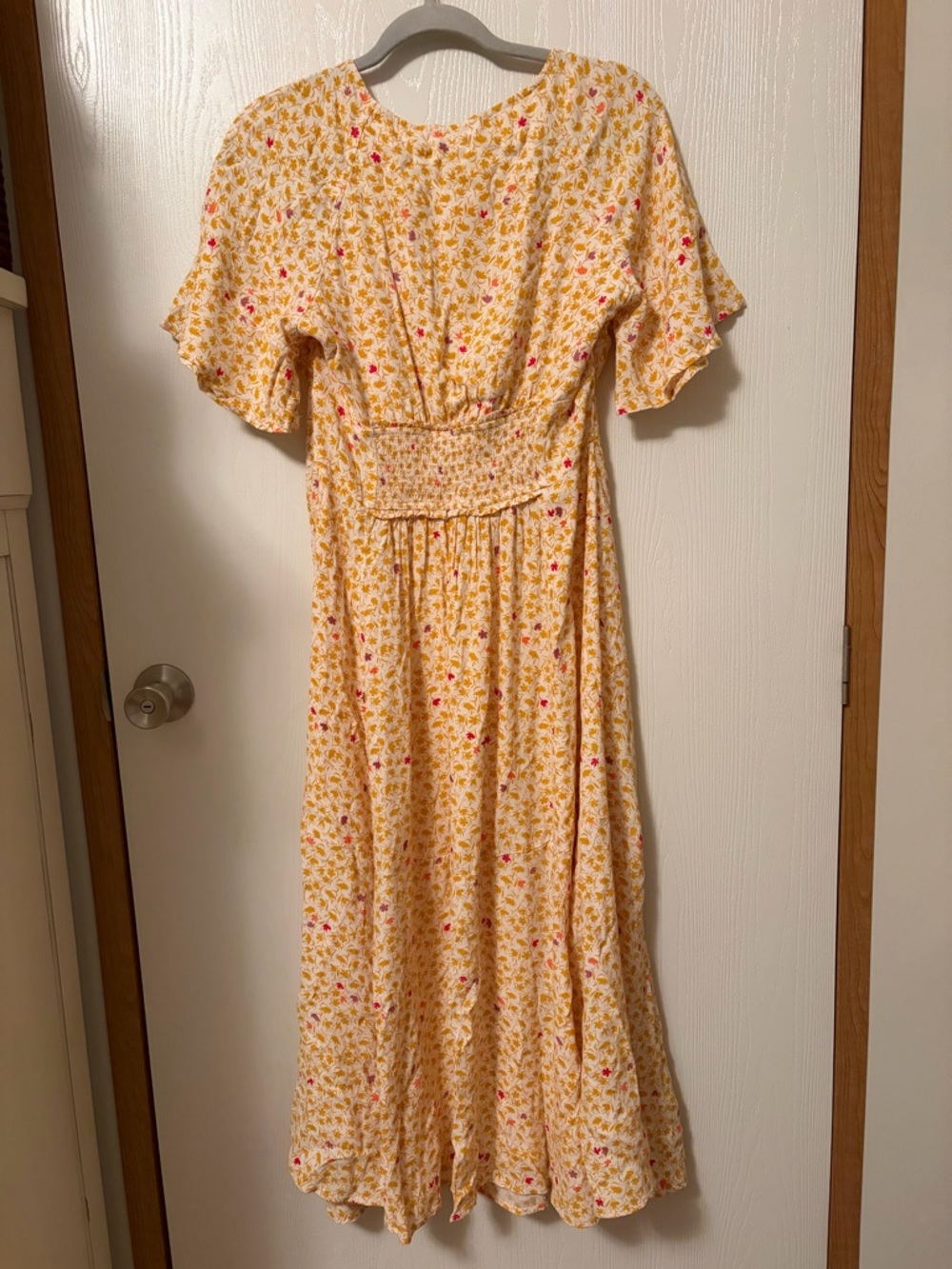 Free People In Full Bloom Flowy Midi Dress Size Large - Picture 8 of 10